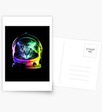 Astronaut Katze Postkarten