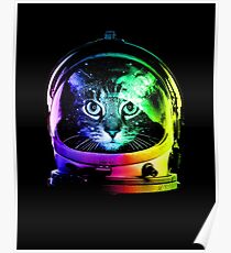 Astronaut Cat Poster