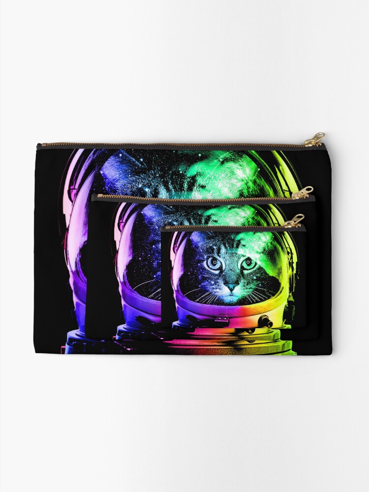 Alternate view of Astronaut Cat Zipper Pouch