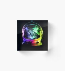 Astronaut Cat Acrylic Block