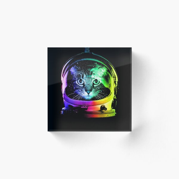 Astronaut Cat Acrylic Block