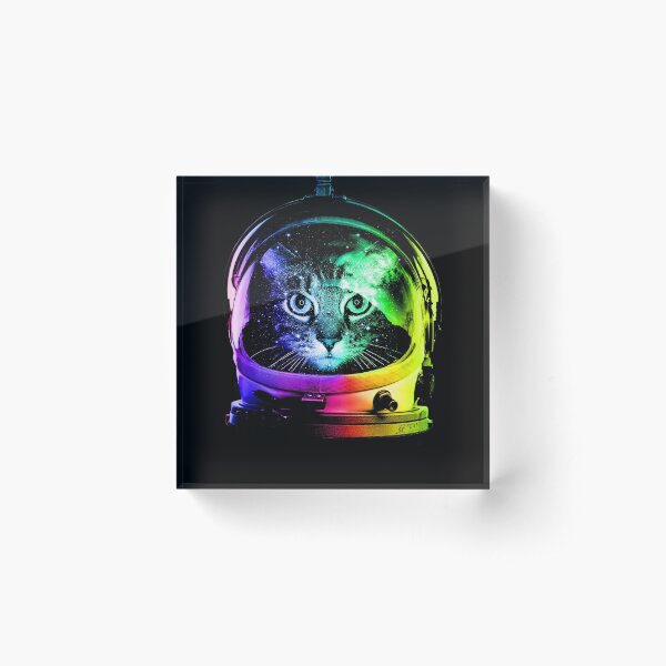 Astronaut Cat Acrylic Block