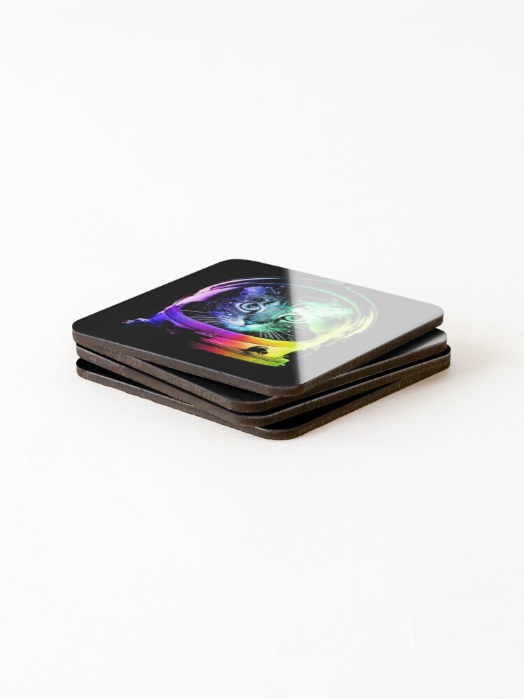 Alternate view of Astronaut Cat Coasters (Set of 4)