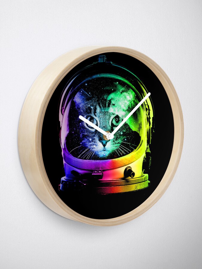 Alternate view of Astronaut Cat Clock