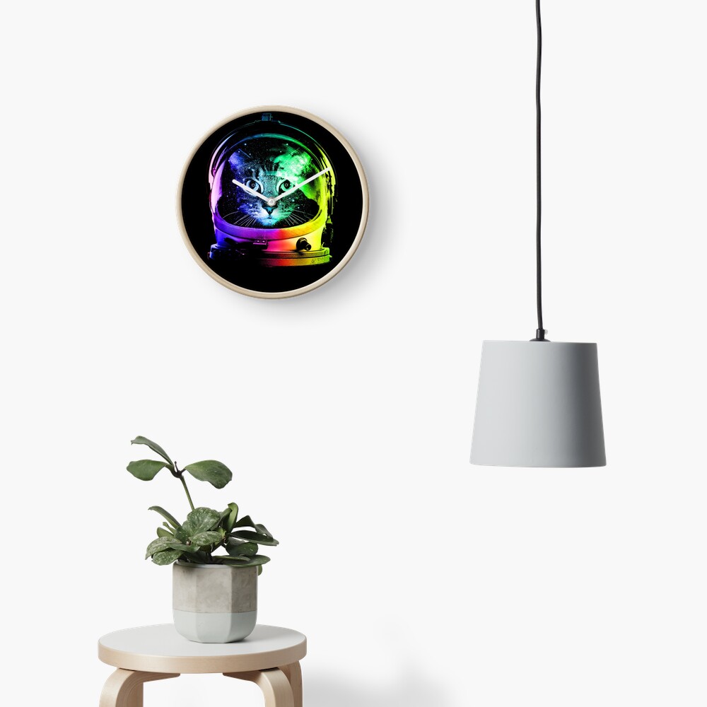 Astronaut Cat Clock