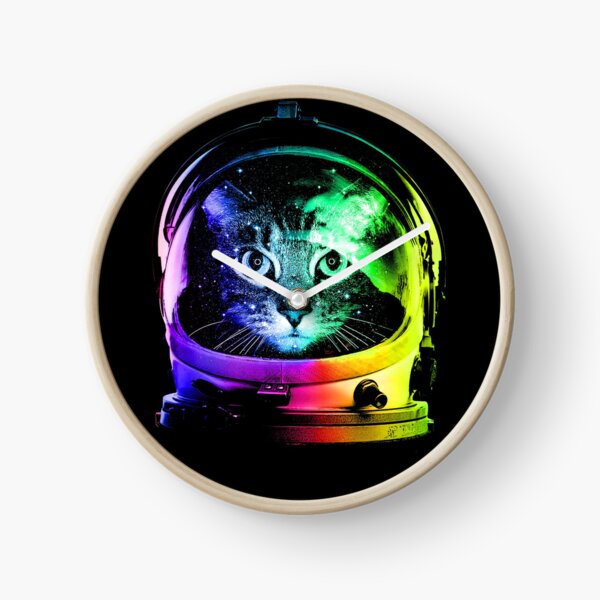 Astronaut Cat Clock