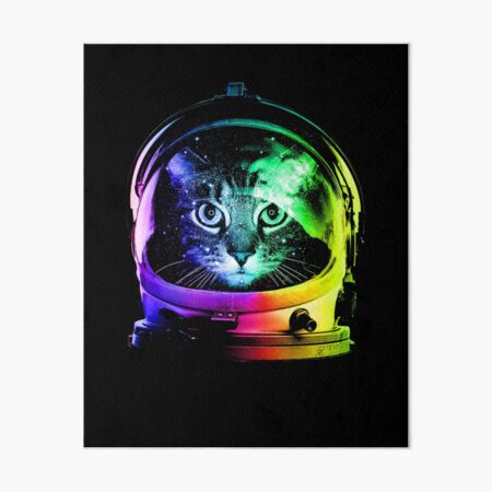 Vista previa del artículo con la obra «Gato astronauta», diseñado y vendido por clingcling.