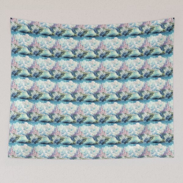 Item preview, Whimsical Watercolor Castle Clouds designed and sold by Piyakan.