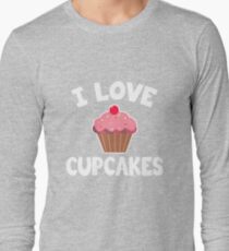 I Love Cupcakes Long Sleeve T-Shirt