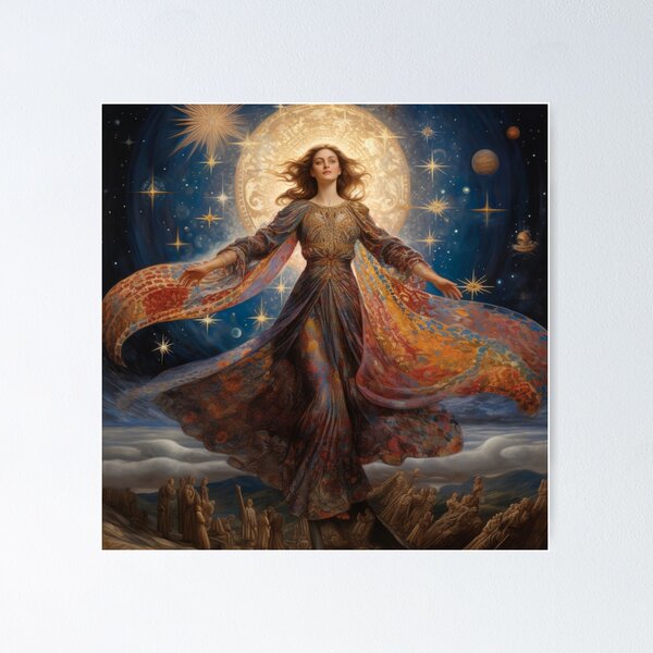 Item preview, Lady of light soaring the stars image #1 designed and sold by Demonik-Art.