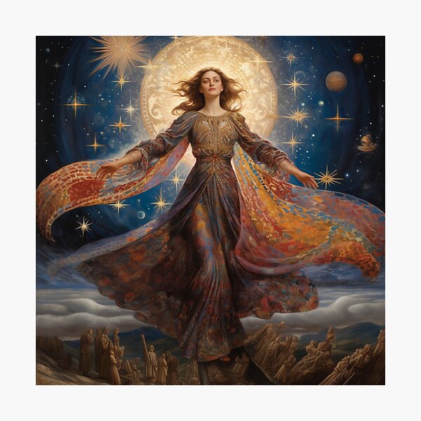 Item preview, Lady of light soaring the stars image #1 designed and sold by Demonik-Art.