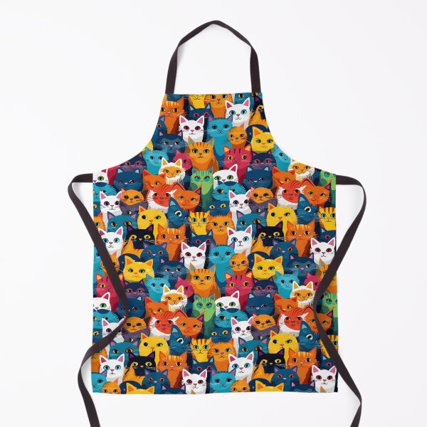 Item preview, Adorable Cat Artistry Seamless Pattern designed and sold by AlienSkinEyes.