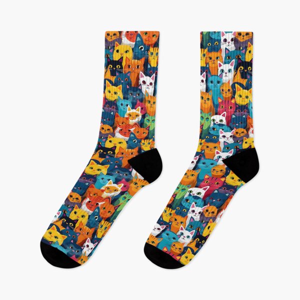 Item preview, Adorable Cat Artistry Seamless Pattern designed and sold by AlienSkinEyes.