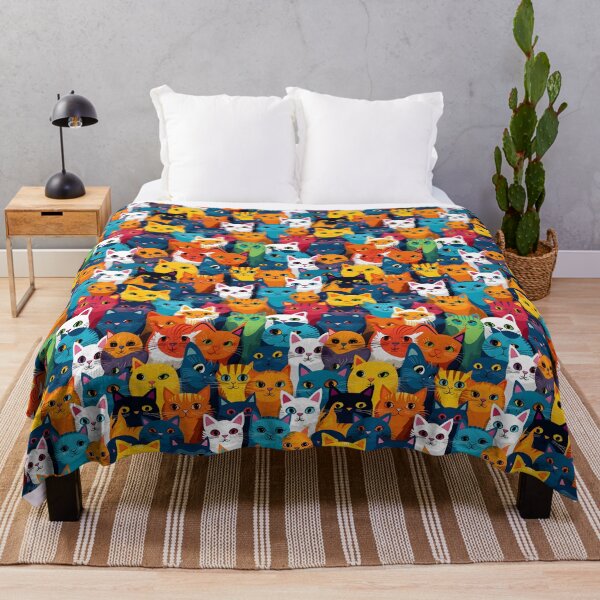 Item preview, Adorable Cat Artistry Seamless Pattern designed and sold by AlienSkinEyes.
