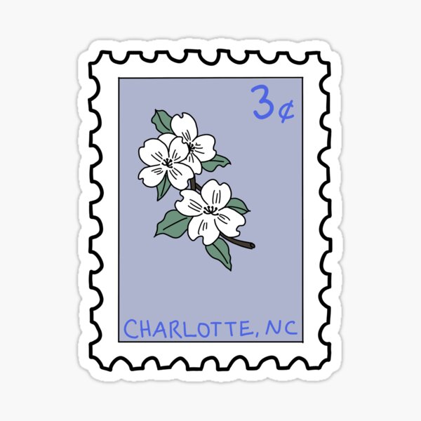 Aperçu de l'œuvre Fleur d'état de Charlotte en Caroline du Nord créée et vendue par ErnestStickers.