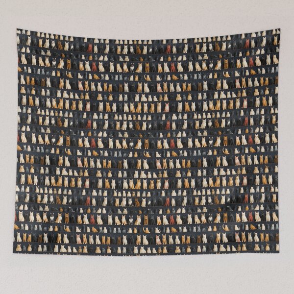 Item preview, Adorable Cat Artistry Seamless Pattern designed and sold by AlienSkinEyes.
