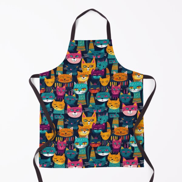 Item preview, Adorable Cat Artistry Seamless Pattern designed and sold by AlienSkinEyes.