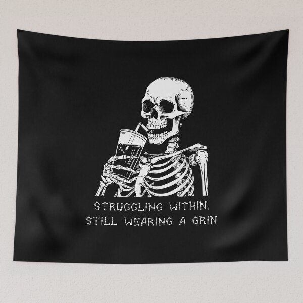Artikelvorschau, Funny Skeleton Lazy Costume Goth Men Women Funny Halloween entworfen und verkauft von KsuAnn.