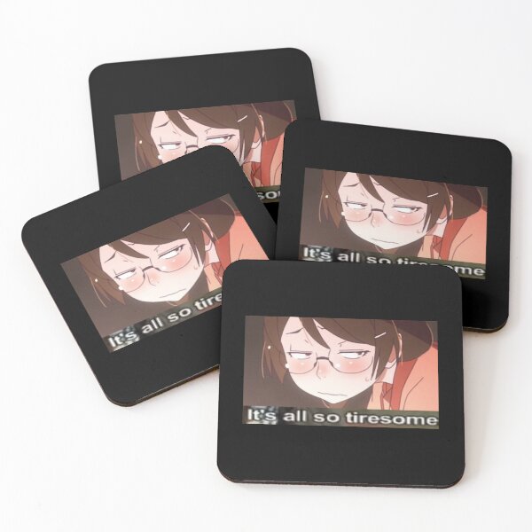 Item preview, Tsubasa Hanekawa Monogatari Tiresome Anime Meme designed and sold by travon-hoag.