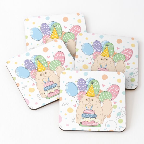 Item preview, Cream Persian Cat Longhair Birthday Party designed and sold by lulululupaint.