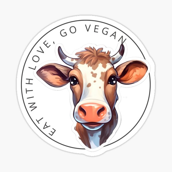 Artikel-Vorschau von Eat With Love Go Vegan, designt und verkauft von Herbivore-Vibes.