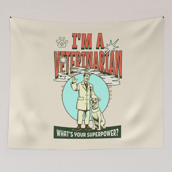 Item preview, I'm a veterinarian. What’s your super power? Best veterinarian gift designed and sold by Zandalus.