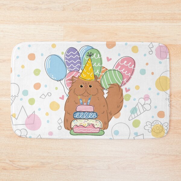 Item preview, Red Persian Cat Longhair Birthday Party designed and sold by lulululupaint.