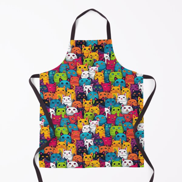 Item preview, Adorable Cat Artistry Seamless Pattern designed and sold by AlienSkinEyes.