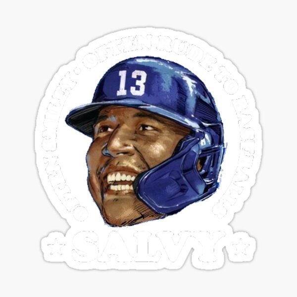 13 SALVADOR PEREZ WHITE BASEBALL JERSEY KANSAS CITY ROYALS DECAL / STICKER