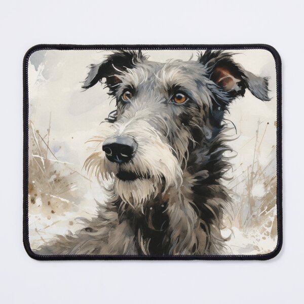 Item preview, Deerhound lurcher in the snow designed and sold by aghnadarragh.