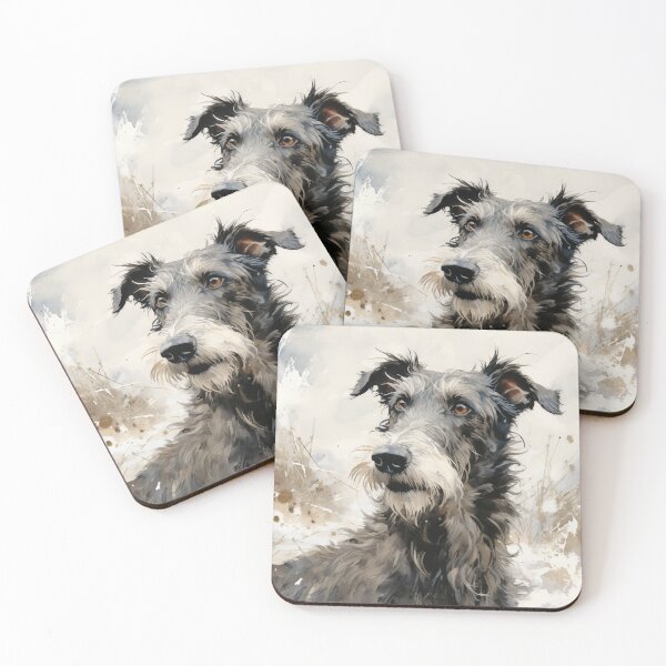 Item preview, Deerhound lurcher in the snow designed and sold by aghnadarragh.
