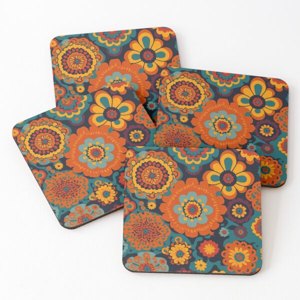 Item preview, Flower Power Colourful Flower Pattern designed and sold by druidwolfart.