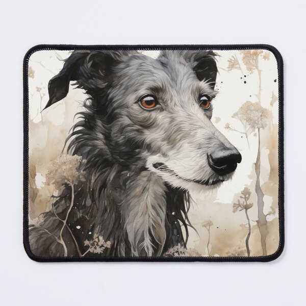 Item preview, Deerhound lurcher in the snow designed and sold by aghnadarragh.
