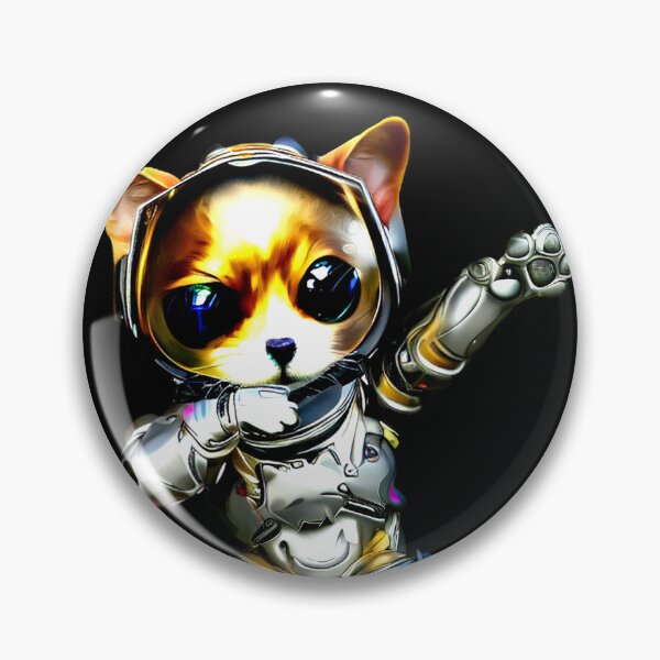 Item preview, Cute Cat Dabbing Metallic Cyberpunk designed and sold by Metallican.