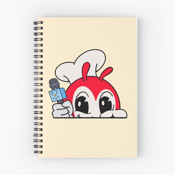 Item preview, JOLLIBEE PEEKING KARAOKE MIC FILIPINO STICKER designed and sold by aydapadi.