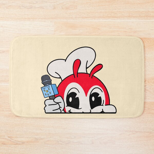 Item preview, JOLLIBEE PEEKING KARAOKE MIC FILIPINO STICKER designed and sold by aydapadi.