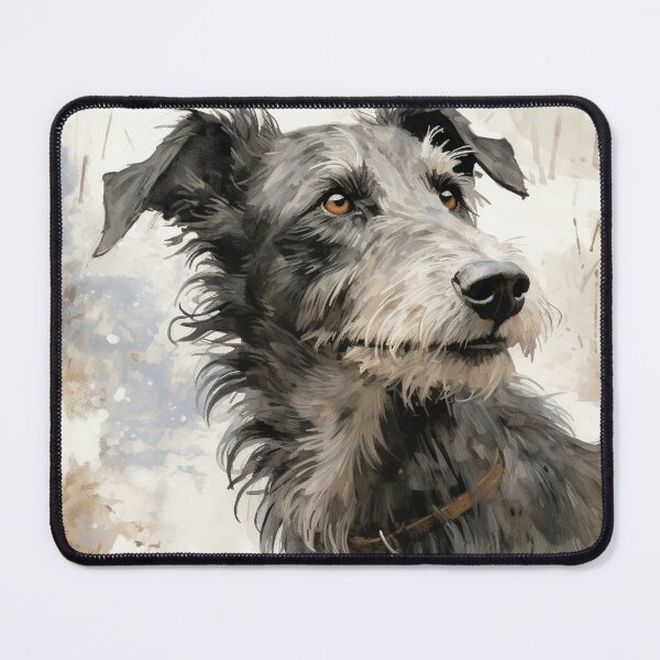 Item preview, Deerhound lurcher in the snow designed and sold by aghnadarragh.