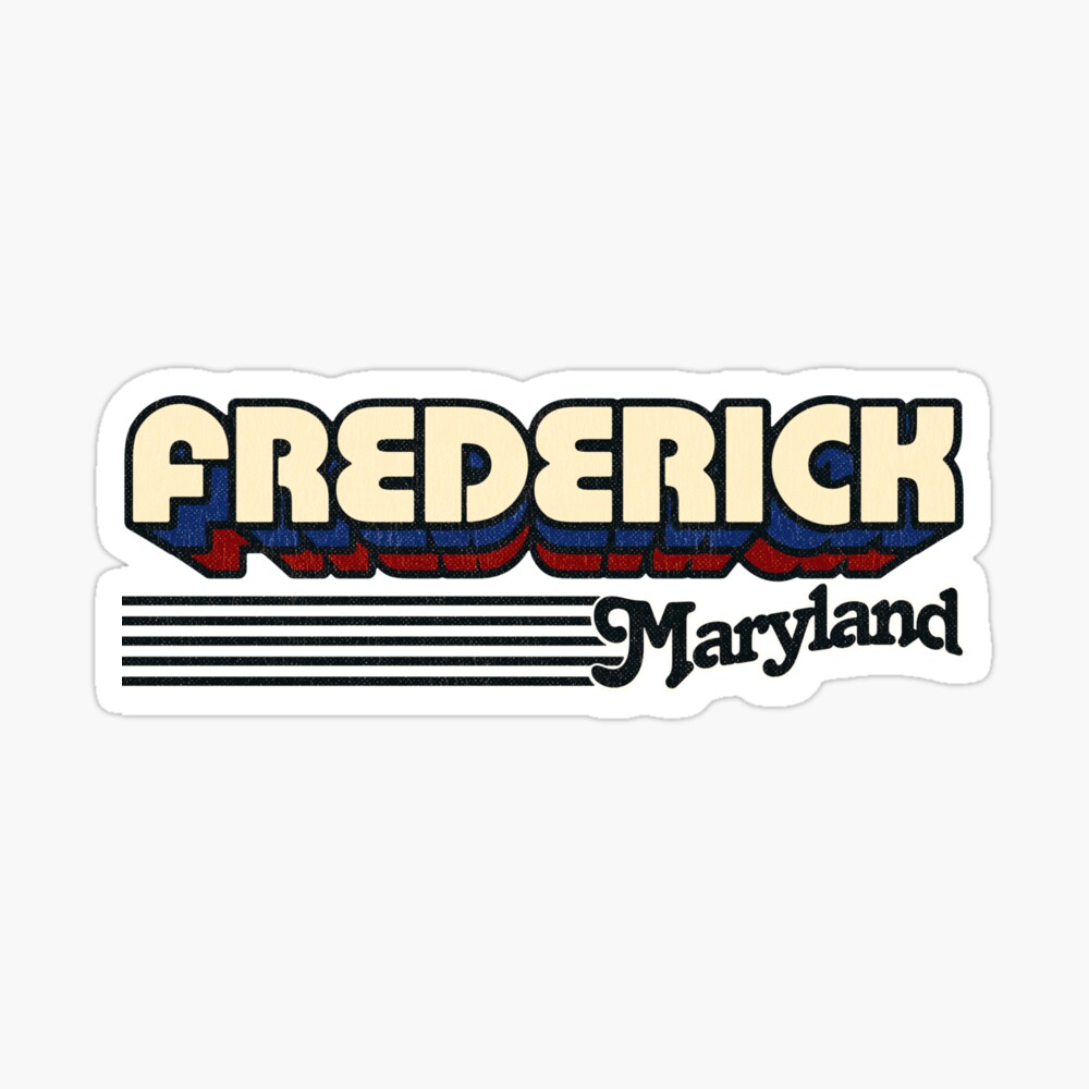Frederick, Maryland | Retro Stripes Sticker