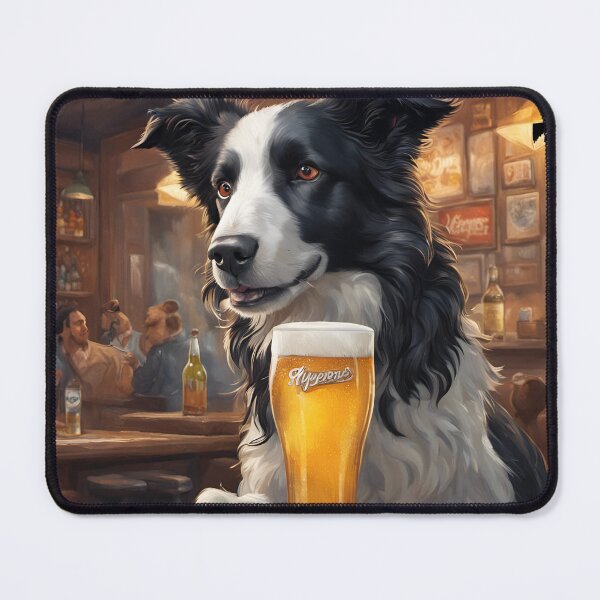 Item preview, Border Collie Sheep Dog Having a Beer designed and sold by Ameiva-Apparel.