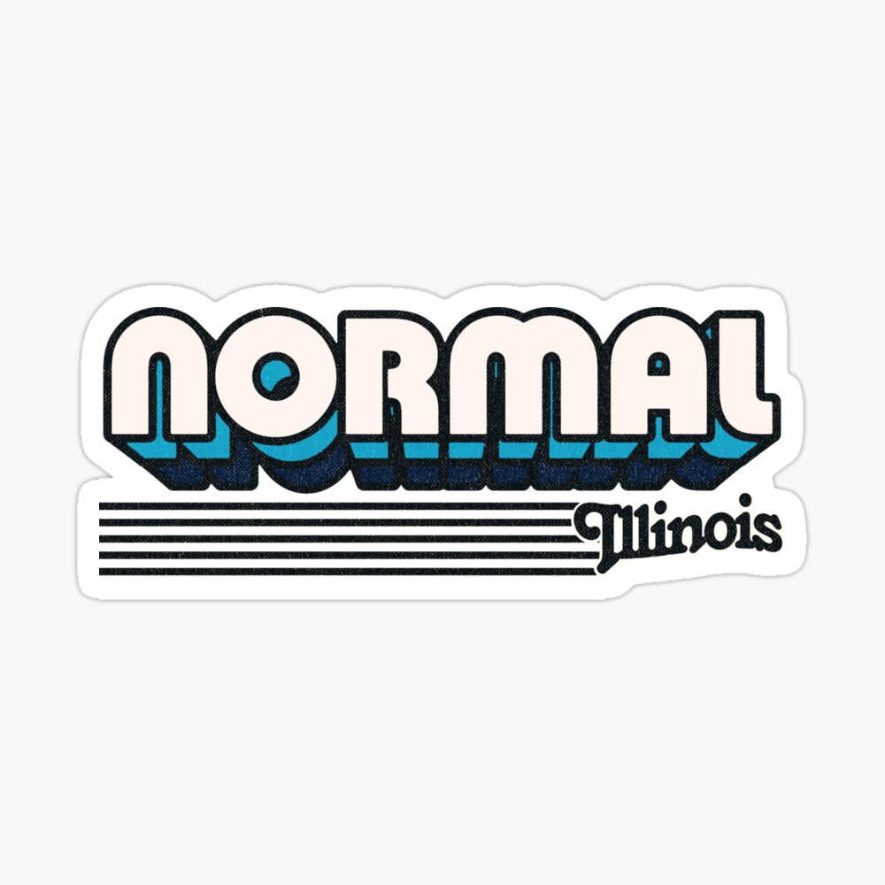 Normal, Illinois | Retro Stripes Sticker