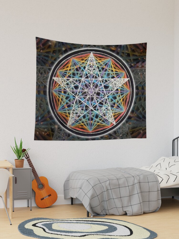 Fractal Pentagram Tapestry for Sale by Magick Temple Redbubble