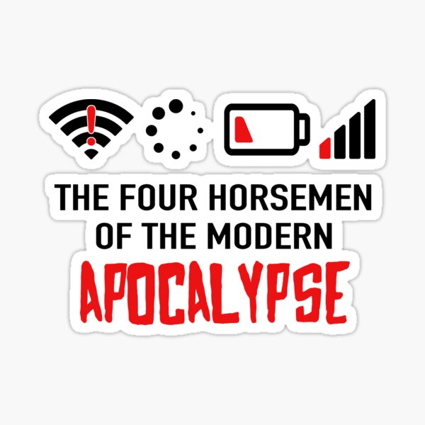 Artikel-Vorschau von The Four Horsemen Of The Modern Apocalypse - Geek, designt und verkauft von anziehend.