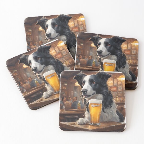 Item preview, Border Collie Sheep Dog Having a Beer designed and sold by Ameiva-Apparel.