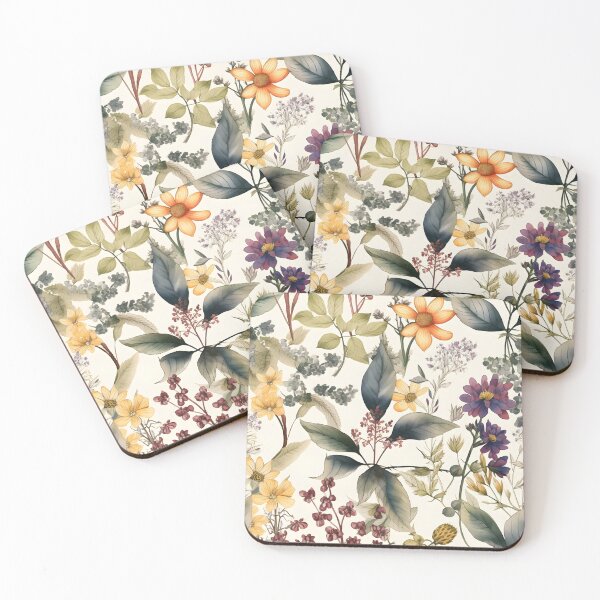 Item preview, Floral Garden, vintage botanical art watercolor Pattern designed and sold by Yallwofunart.