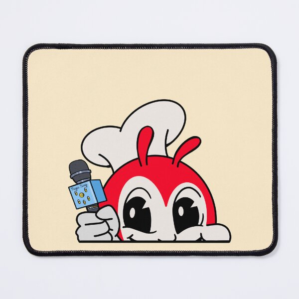 Item preview, JOLLIBEE PEEKING KARAOKE MIC FILIPINO STICKER designed and sold by aydapadi.