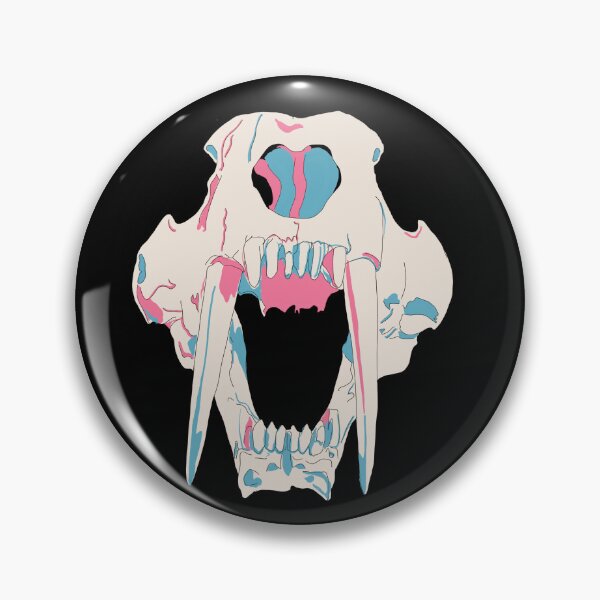 Item preview, Sabre tooth tiger skull II in black designed and sold by Sketchesbyrook.