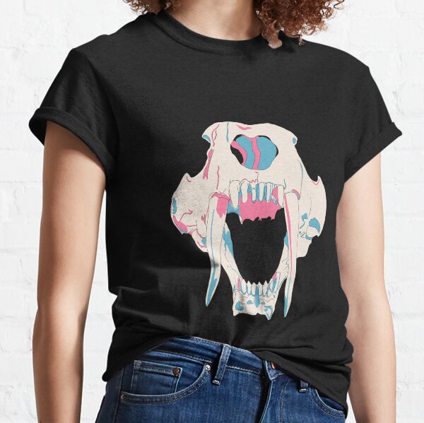 dabblersoutpost *Back Design|front Pocket* Smilodon Populator (saber-toothed Tiger) Dark Print T-Shirt