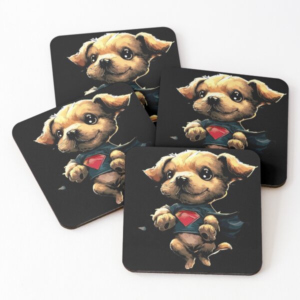 Item preview, Superhero retro puppy dog designed and sold by TomFrontierArt.