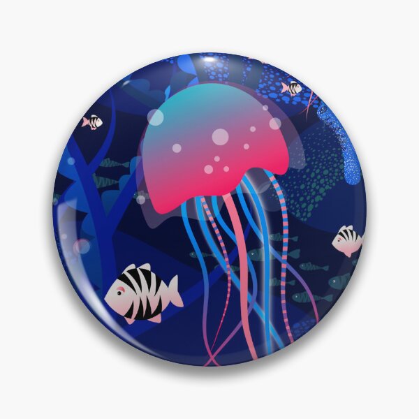 Item preview, jellyfish underwater designed and sold by Pia Kolle.