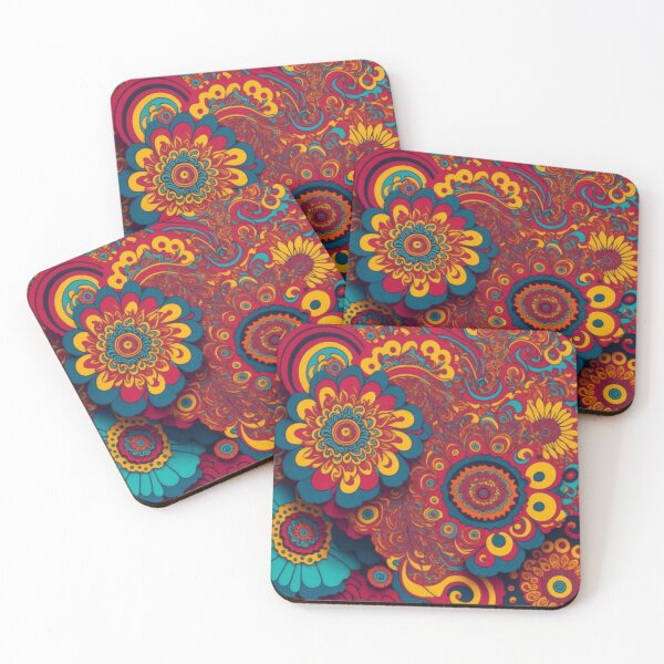 Item preview, Flower Power Colourful Flower Pattern designed and sold by druidwolfart.